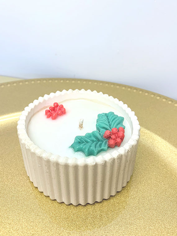 Acebo vela navideña